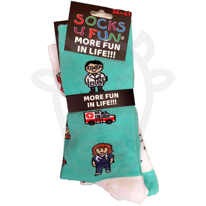 Chaussettes Rigolotes Médecine Et Matériel Médical - Lot De 2 Paires 36/41 Thème Medecin
