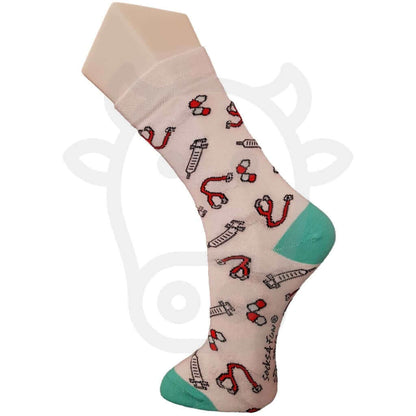 Chaussettes Rigolotes Médecine Et Matériel Médical - Lot De 2 Paires Thème Medecin