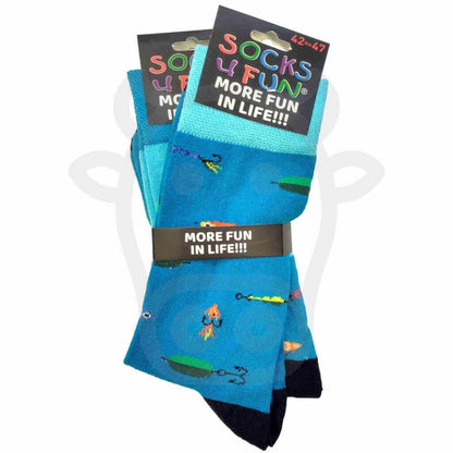 Chaussettes Rigolotes Pêche Et Hameçons - Lot De 2 Paires 42/47