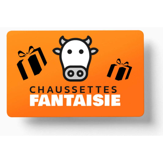 Carte cadeau chaussettes fantaisie