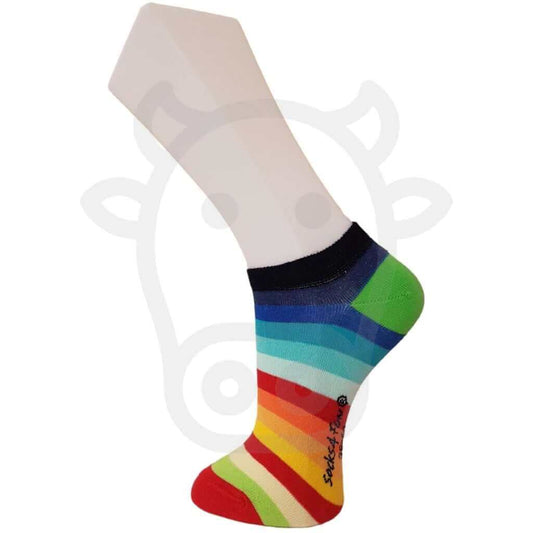 Mini Socquette Arc En Ciel Rayures Larges / 36/41