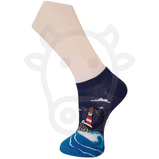 Mini Socquette Mer Phare Et Vagues / 36/41
